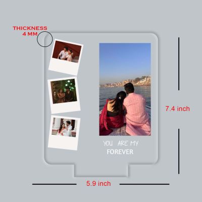 You are My Forever Quote Personalized with Photos | Acrylic UV Printed Lamp with 7 Color Changing Light Gift for Anniversary, Valentines Day, Birthday